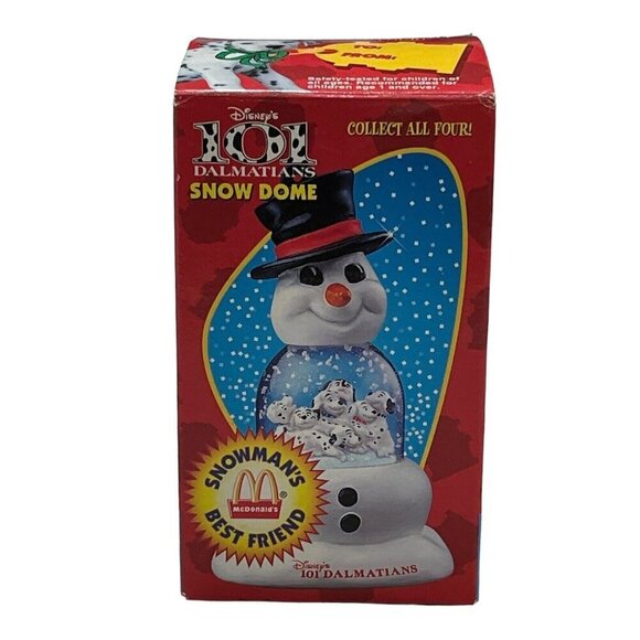 McDonalds Disney 101 Dalmations Snow Dome Globe Snowman's‎ Best Friend 1996 NOS - Picture 1 of 7